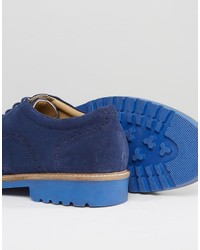 Chaussures brogues en daim bleu marine Ben Sherman