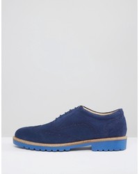 Chaussures brogues en daim bleu marine Ben Sherman