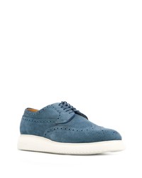 Chaussures brogues en daim bleues PS Paul Smith