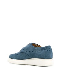 Chaussures brogues en daim bleues PS Paul Smith