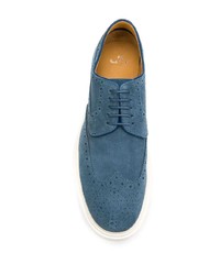 Chaussures brogues en daim bleues PS Paul Smith