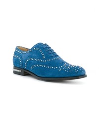 Chaussures brogues en daim bleues Church's