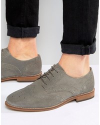 Chaussures brogues en daim grises Asos