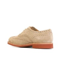 Chaussures brogues en daim marron clair Church's