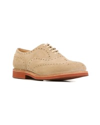 Chaussures brogues en daim marron clair Church's