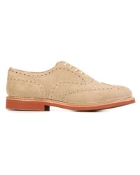 Chaussures brogues en daim marron clair Church's