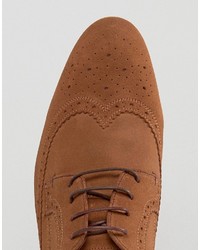Chaussures brogues en daim marron clair Ted Baker