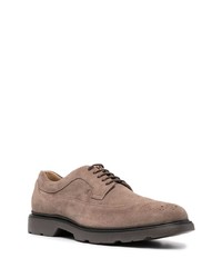 Chaussures brogues en daim marron clair Hogan