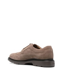 Chaussures brogues en daim marron clair Hogan