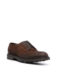 Chaussures brogues en daim marron foncé Doucal's