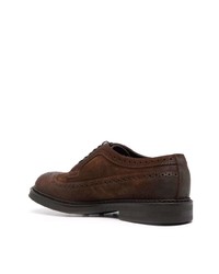 Chaussures brogues en daim marron foncé Doucal's