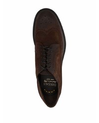 Chaussures brogues en daim marron foncé Doucal's