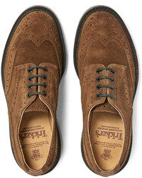 Chaussures brogues en daim marron Tricker's