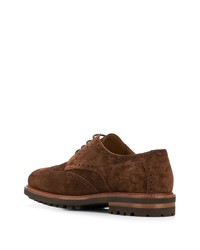 Chaussures brogues en daim marron Brunello Cucinelli