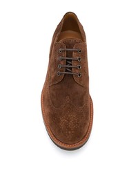 Chaussures brogues en daim marron Brunello Cucinelli