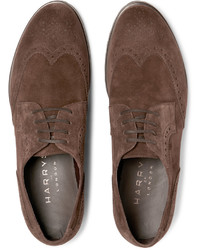 Chaussures brogues en daim marron Harry's of London