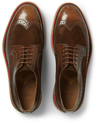 Chaussures brogues en daim marron Paul Smith