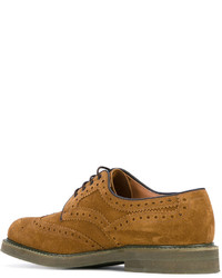 Chaussures brogues en daim moutarde Church's