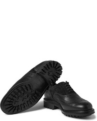 Chaussures brogues en daim noires Grenson