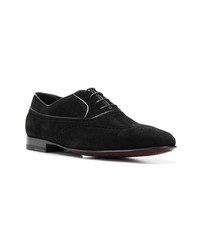 Chaussures brogues en daim noires a. testoni