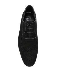 Chaussures brogues en daim noires a. testoni