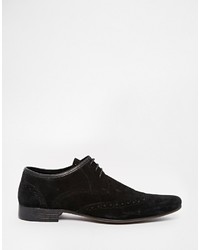 Chaussures brogues en daim noires Asos