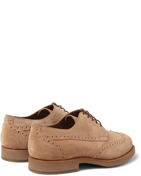 Chaussures brogues en daim tabac Brunello Cucinelli