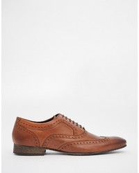 Chaussures brogues marron foncé Base London