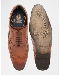 Chaussures brogues marron foncé Base London