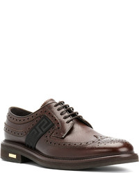 Chaussures brogues marron Versace