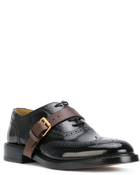 Chaussures brogues noires Valentino