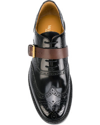 Chaussures brogues noires Valentino