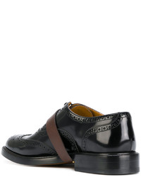 Chaussures brogues noires Valentino