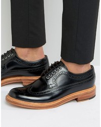 Chaussures brogues noires Grenson