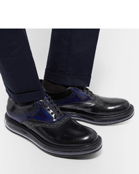 Chaussures brogues noires Prada