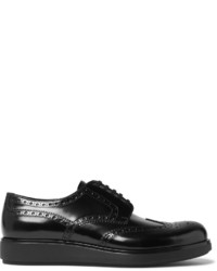 Chaussures brogues noires Prada