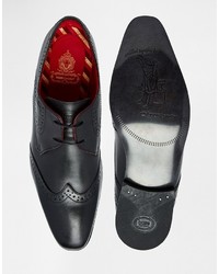 Chaussures brogues noires Base London