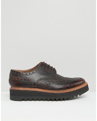 Chaussures brogues pourpre foncé Grenson