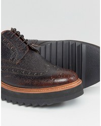 Chaussures brogues pourpre foncé Grenson