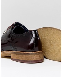 Chaussures brogues pourpre foncé Ted Baker