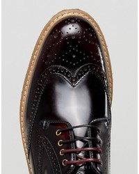 Chaussures brogues pourpre foncé Ted Baker