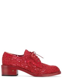 Chaussures brogues rouges Laurence Dacade