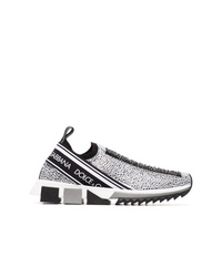 Chaussures de sport argentées Dolce & Gabbana