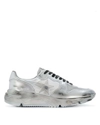 Chaussures de sport argentées Golden Goose