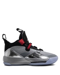 Chaussures de sport argentées Jordan