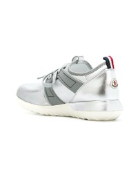 Chaussures de sport argentées Moncler