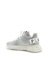 Chaussures de sport argentées Philipp Plein