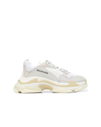 Chaussures de sport beiges Balenciaga