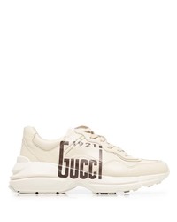 Chaussures de sport beiges Gucci