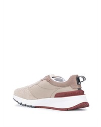 Chaussures de sport beiges Brunello Cucinelli